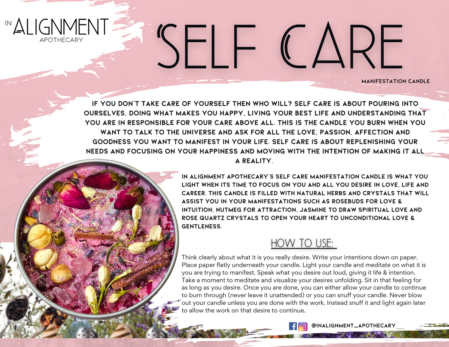 Self Care Manifestation Candles